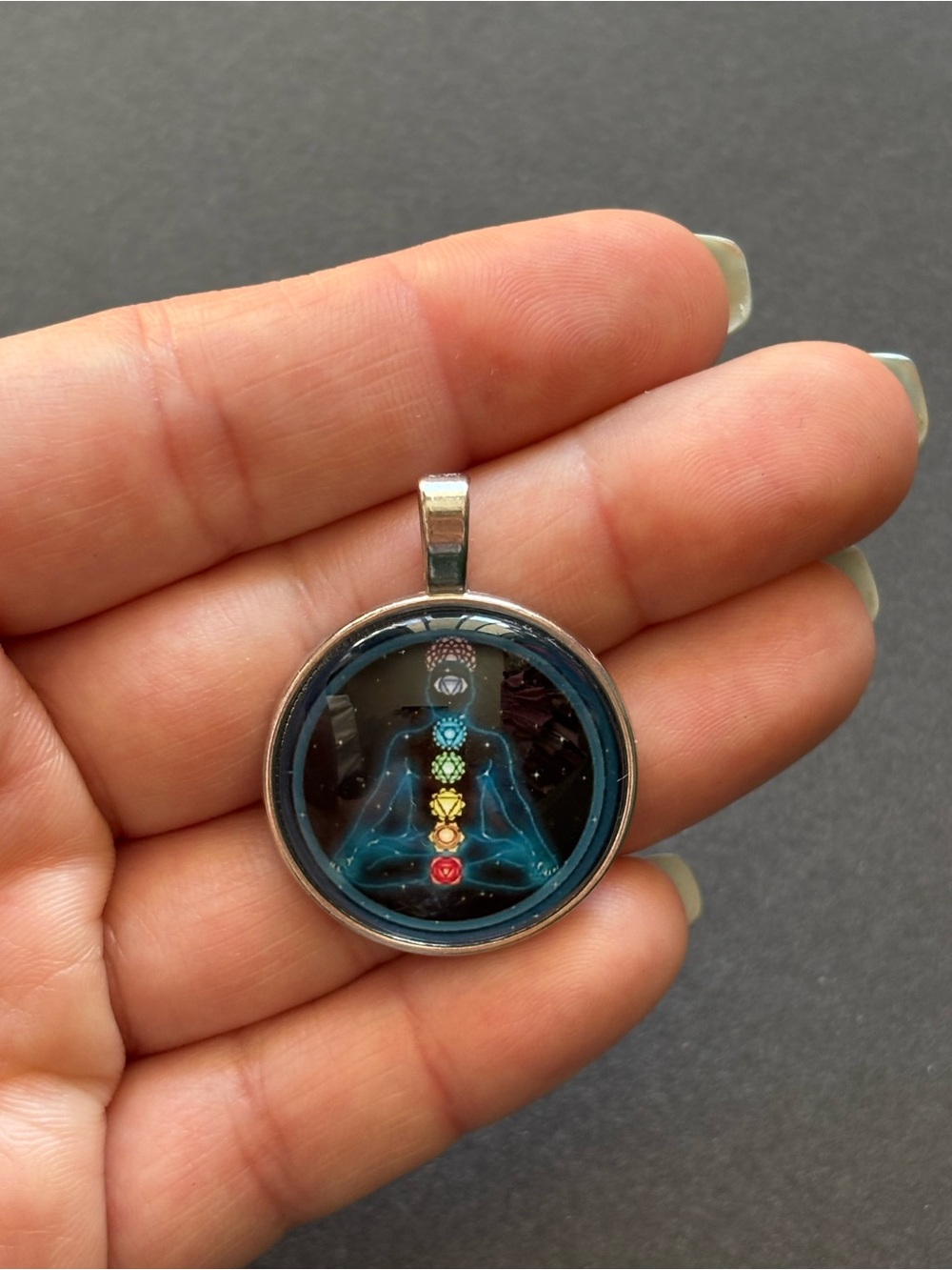 Chakra Meditation Pendant | Multicolor Spiritual Energy - Picture 2 of 6